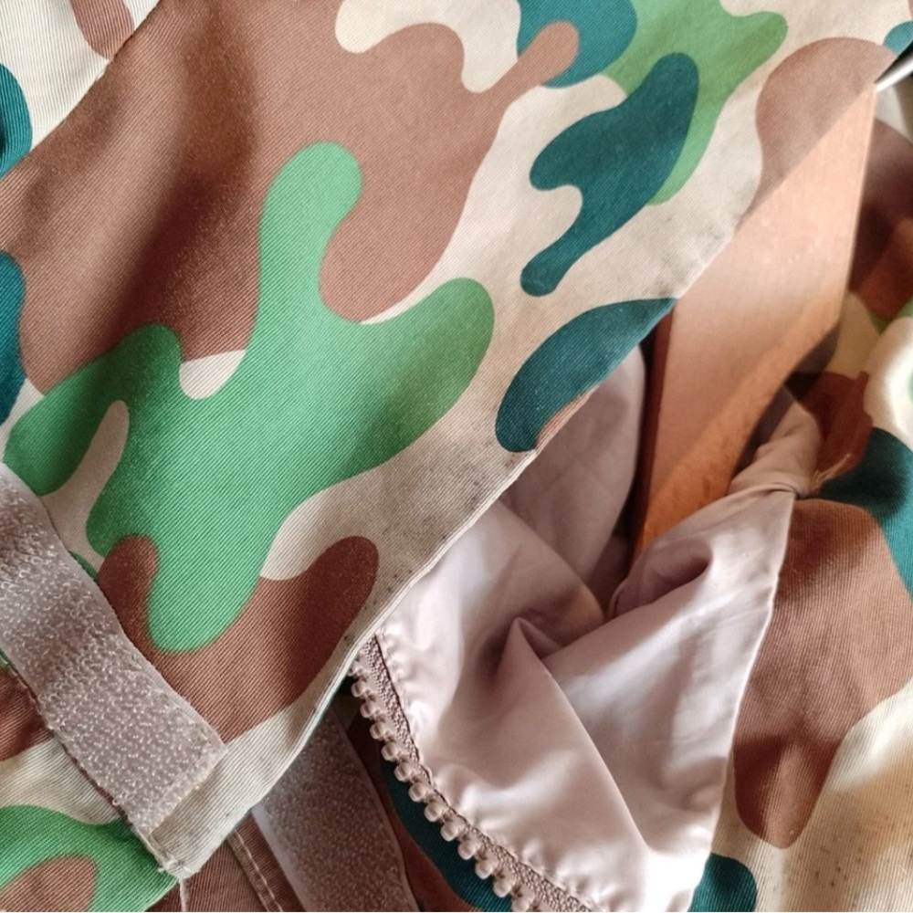 A Bathing Ape Bape nigo era woodland camo snowboard jacket removable hood Sz S - Picture 8 of 9